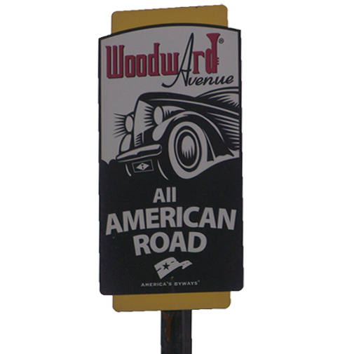 Woodward Avenue All American Road Sign